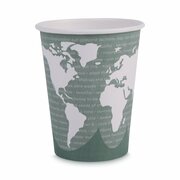 Eco-Products World Art Renewable Compostable Hot Cups, 12 oz., PK1000 PK EP-BHC12-WA